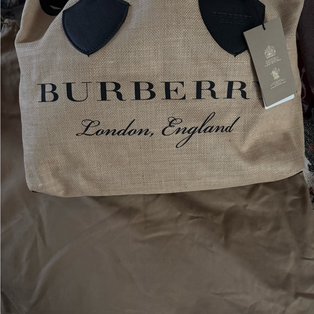 Burberry Beige Canvas Tote